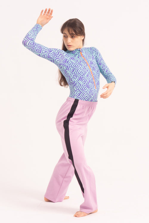 Maillot de Danza Contemporánea de Manga Larga y Short - Blue Snake