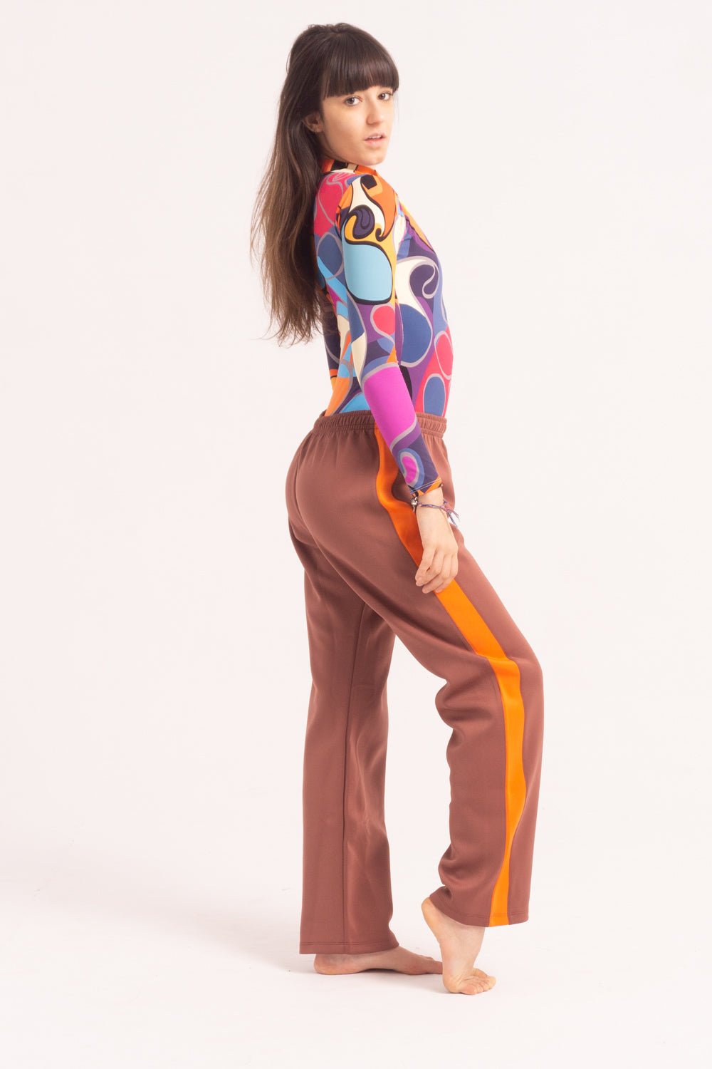 Maillot de Danza Contemporánea de Manga Larga y Short - Retro