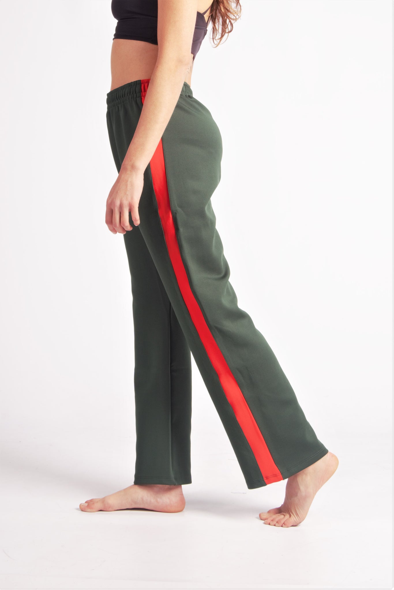 Flying Contemporary Dance Pants - Green & Red / EMotionBodiesBrand